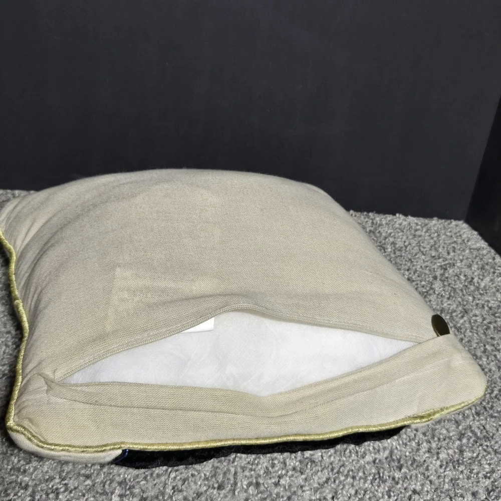 Pier 1 Embroidered Throw Pillow‎ Dog In Suit Hat 13